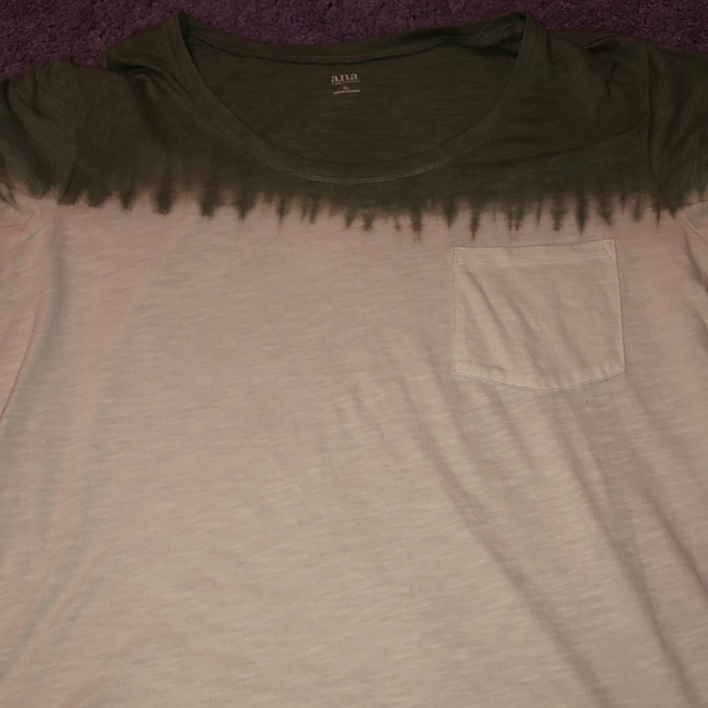 A green and white shirt